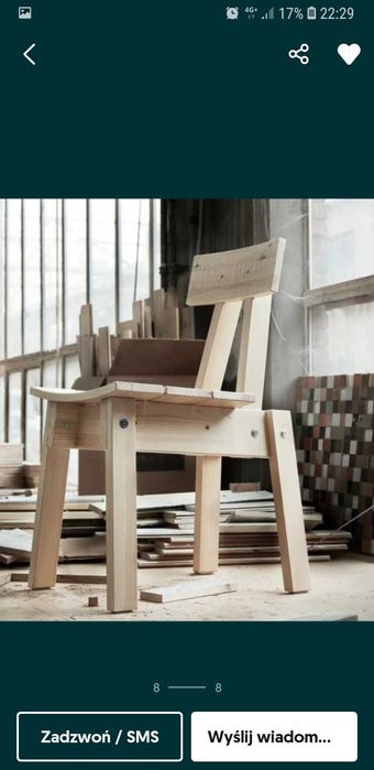 Stół Ikea industrial z czterema krzesłami