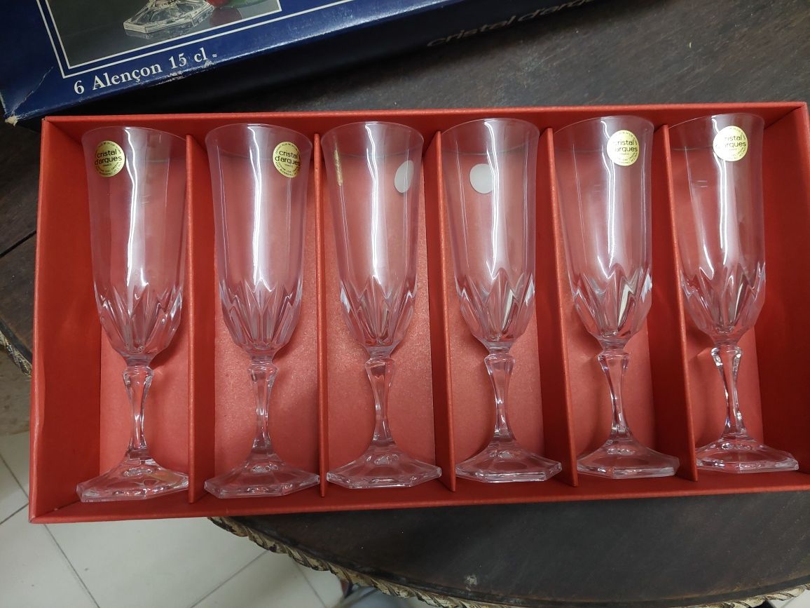 Conjunto 6 copos cristal d arques