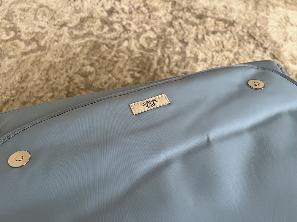 Nowa oryginalna torba do wózka do przewijania błękitna Emporio Armani