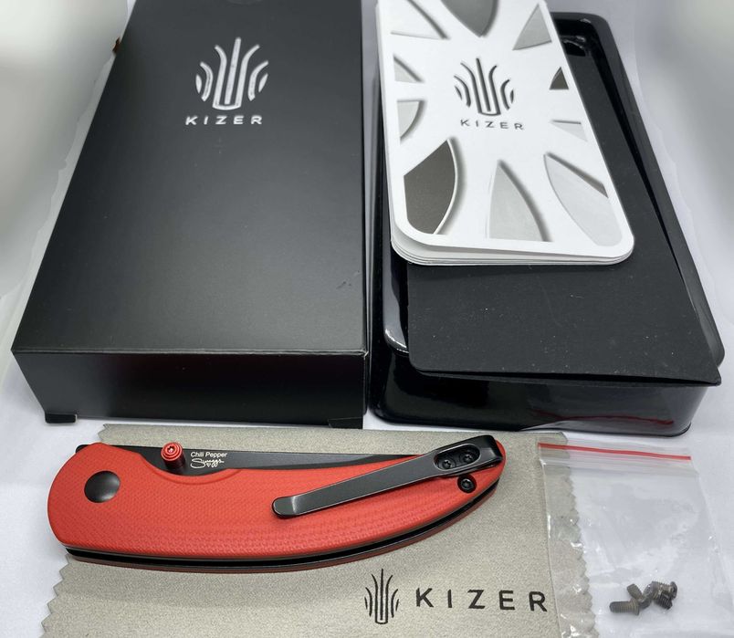 Аксессуар Kizer Chili Pepper Button Lock Red G10 V3601C1 154CM
