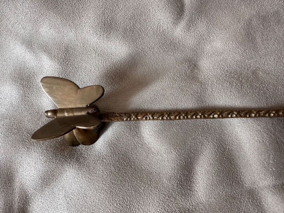Gaśnica do świec, motyl,  z mosiądzu. Brass candle snuffer