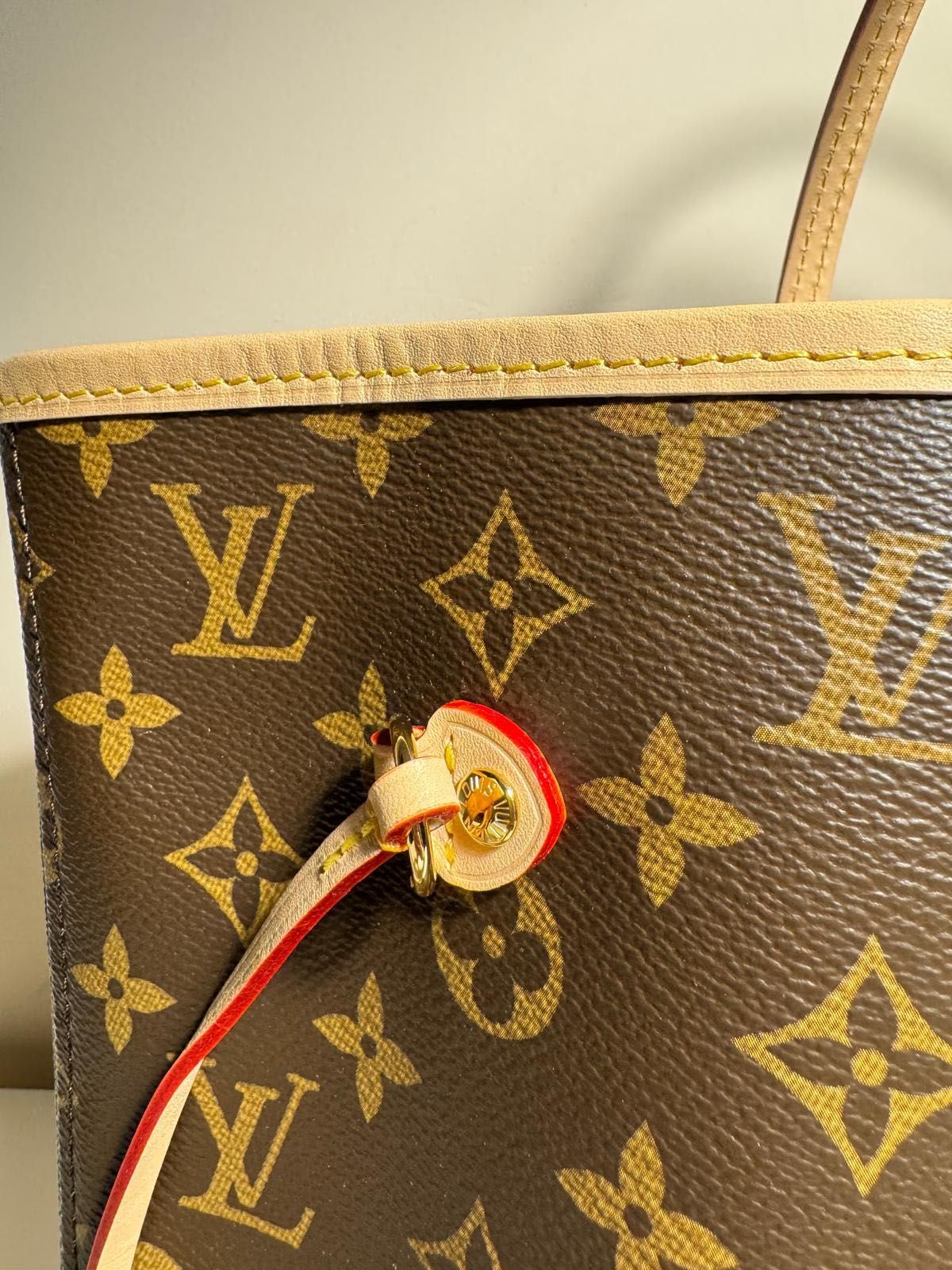 Torebka Louis Vuitton Neverfull MM klasyczny monogram skóra + płótno