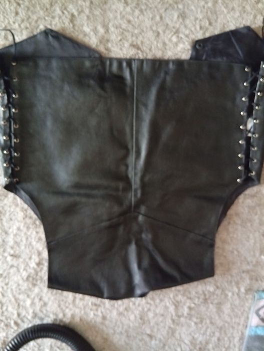 Colete motard em pele