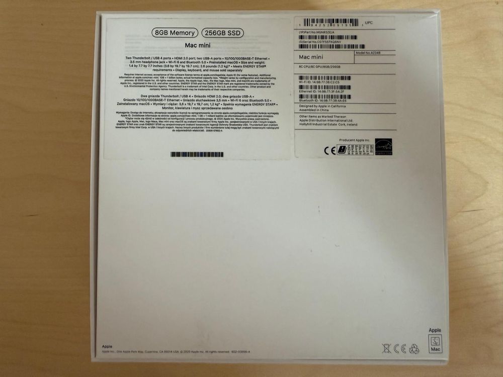 Mac mini M1 8 Ram 256 gb