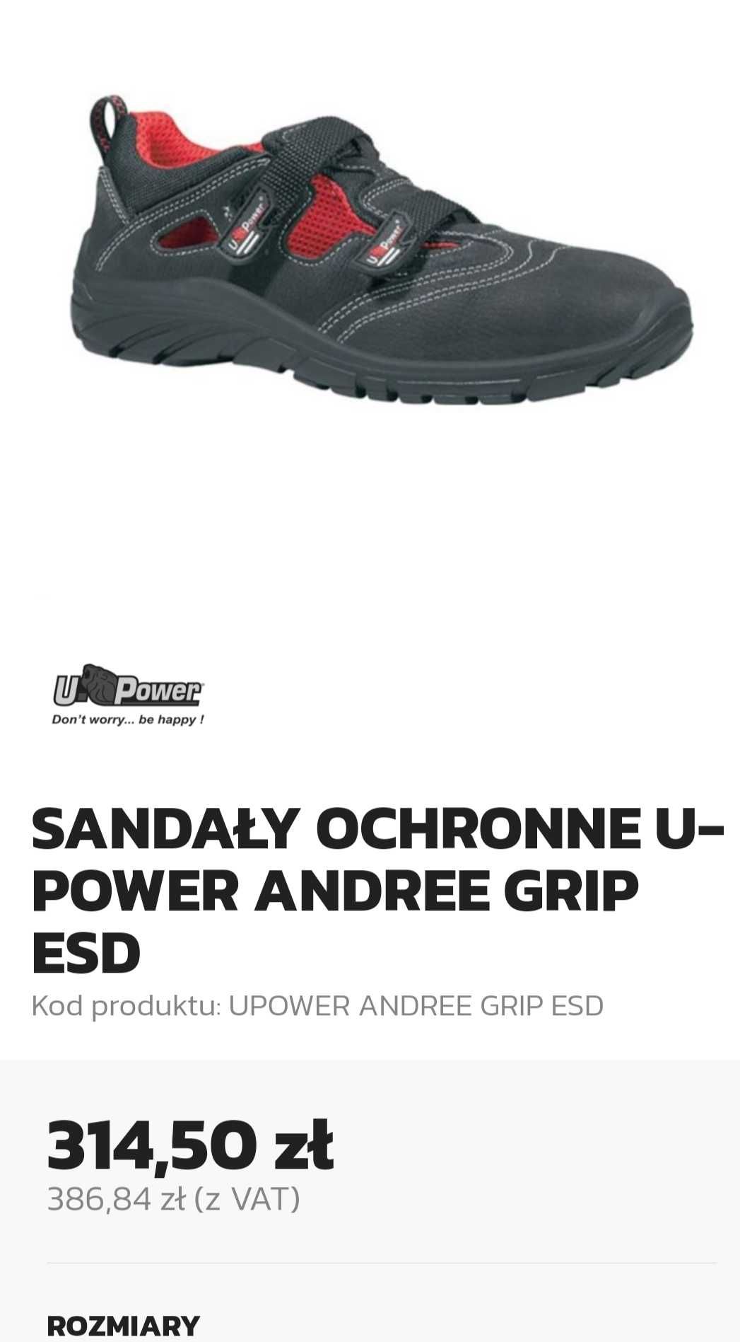 Buty Robocze - Sandały Power Andre Grip