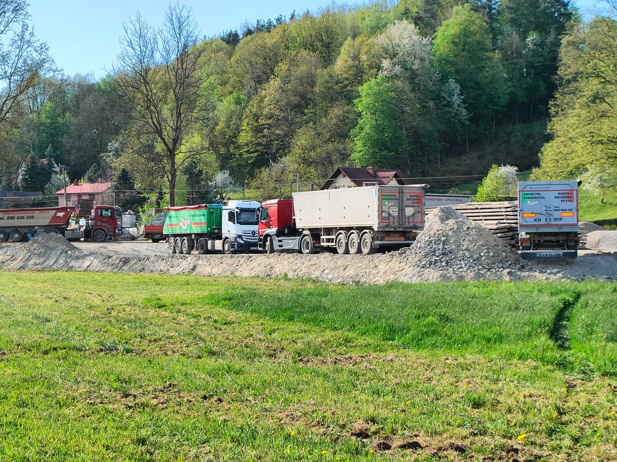 Kamień kruszywa drogowe budowlane grys żwir mieszanka kliniec tłuczeń