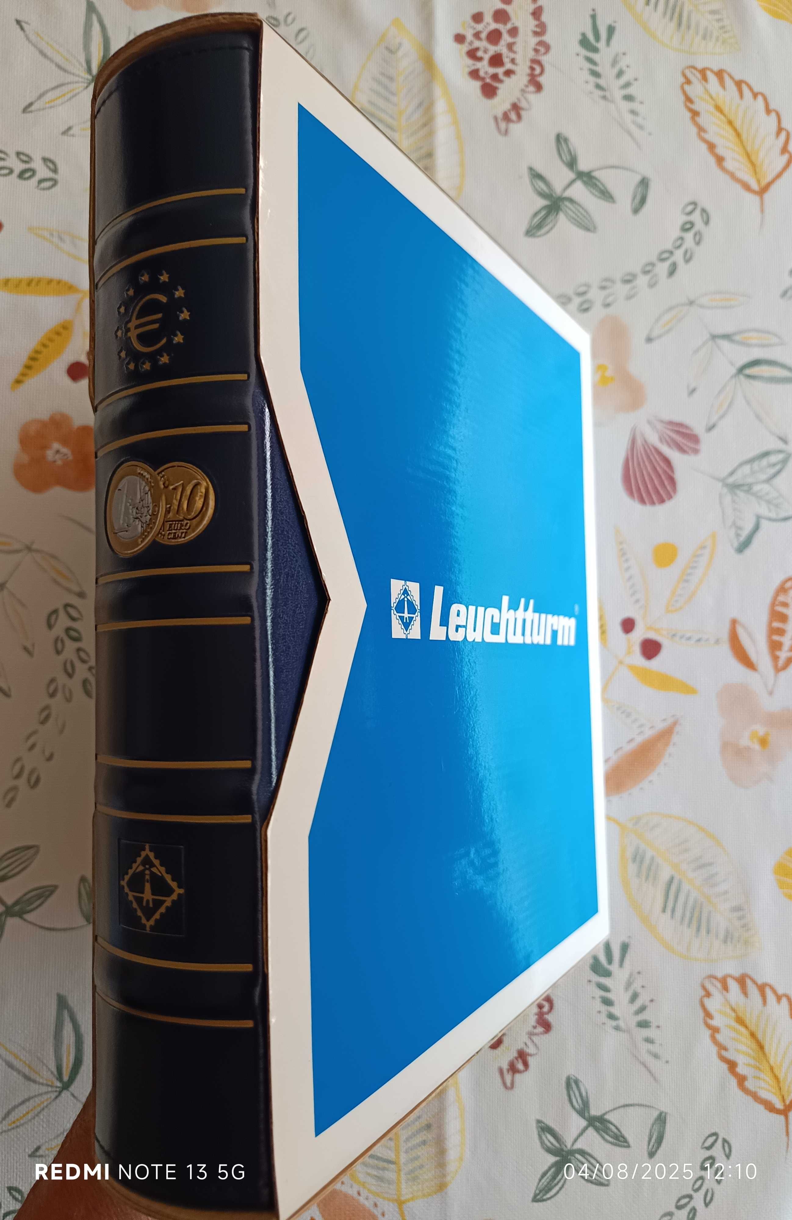 Álbum Leuchtturm com as Moedas dos Doze Países Fundadores do Euro