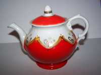 Заварочный чайник  из легендарного сервиза БУТОН, фарфор Барановка