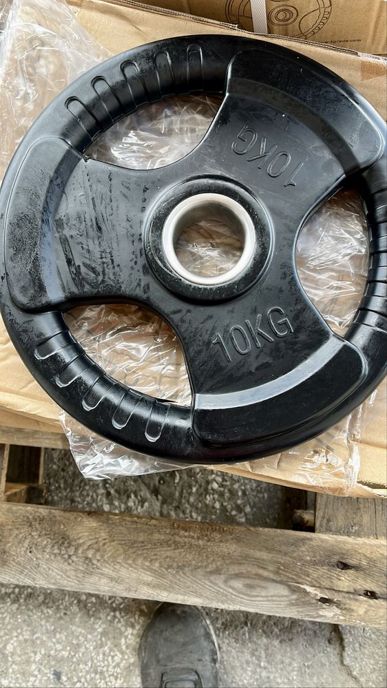 Obciążenia olimpijskie gumowane fi50 „kierownica” – wagi 2,5-20 kg