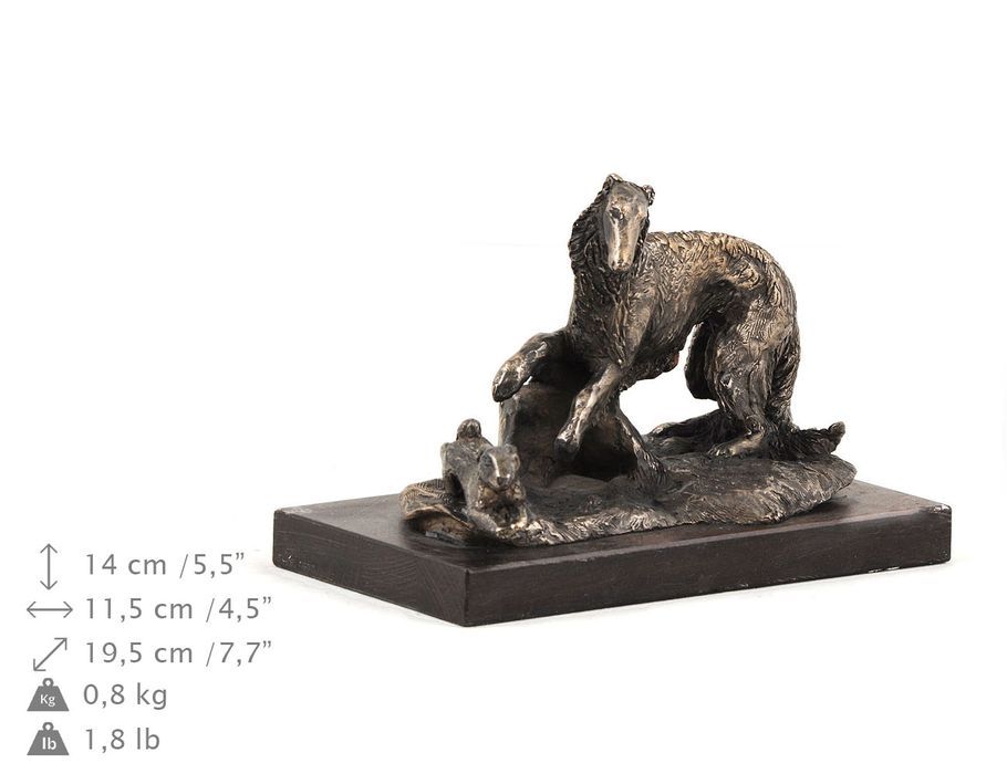 Chart rosyjski borzoj figurka na drewnie Art-Dog