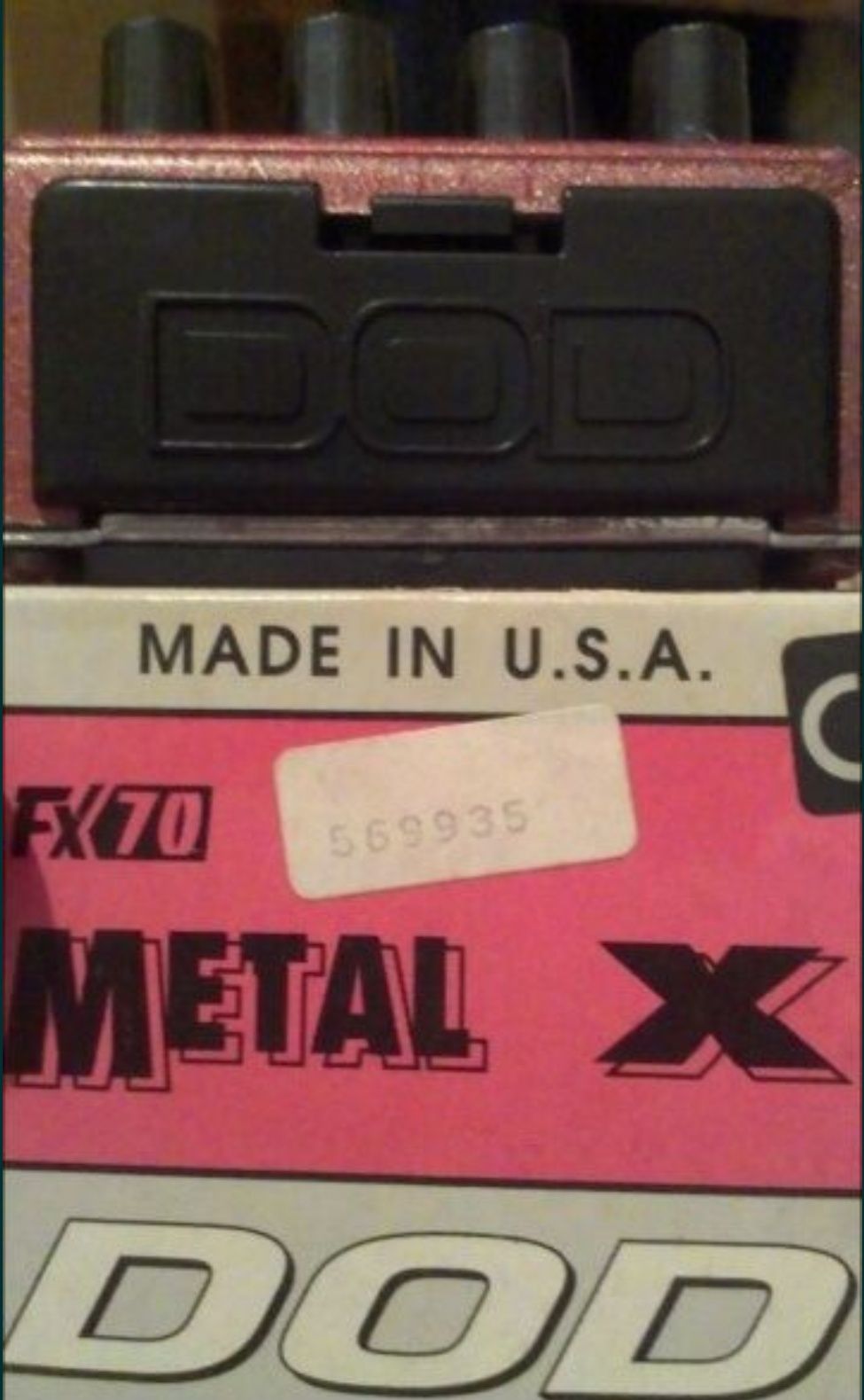 Педаль эффектов distortion DOD FX70 Metal X Made in U.S.A.