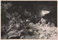 Stachiewicz: Śpiący rycerze. Drzeworyt ilustracyjny 1896 r. autentyk