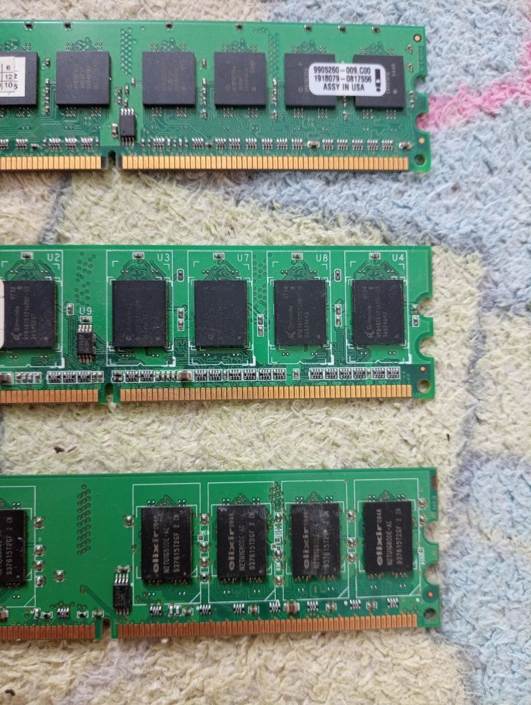 Продам оперативную память ddr2 на 2гб и на 512мб