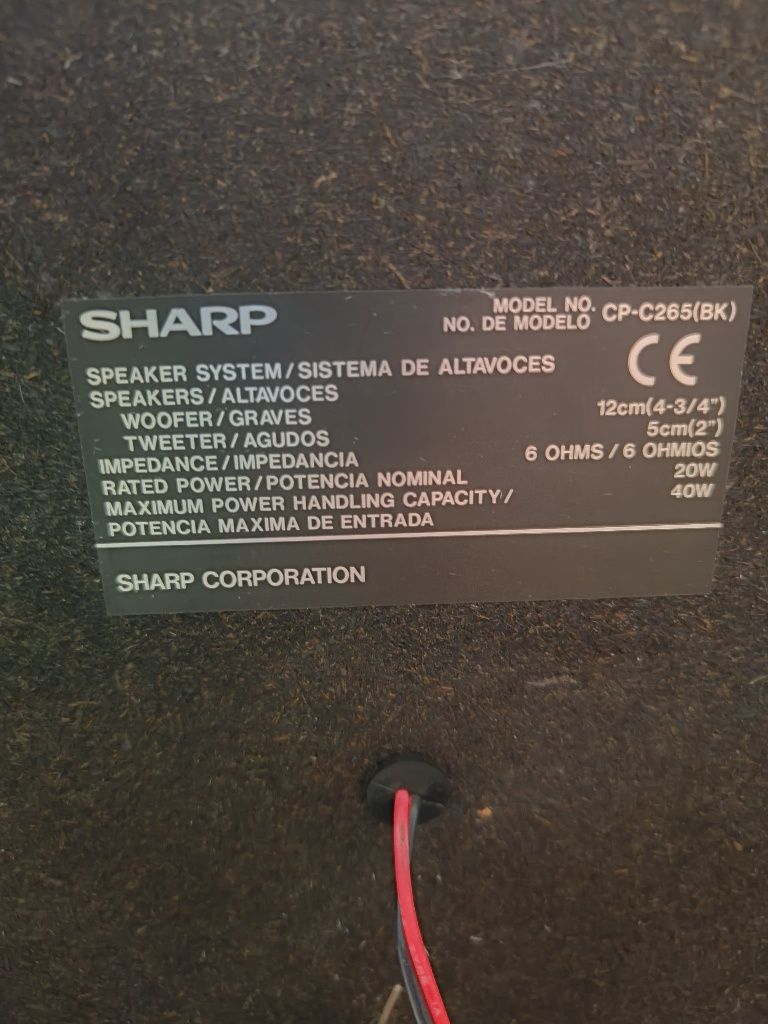 Dwa głośniki Sharp CP-C265(BK)