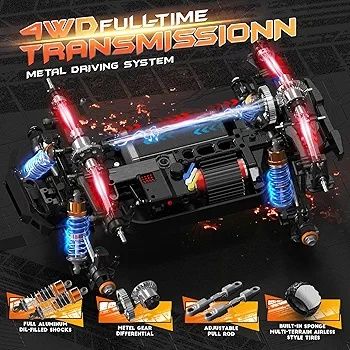 DEERC 1/16 RC Samochód Bezszczotkowy H16R – Wyścigowa Moc i Zabawa