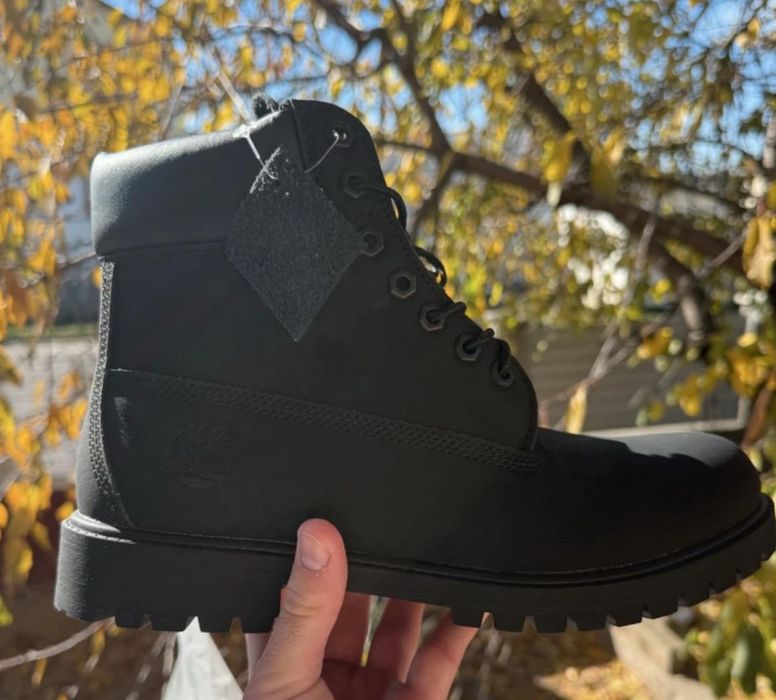 TIMBERLAND cale czarne buty zimowe dlugie meskie nowe skorzane obuwie