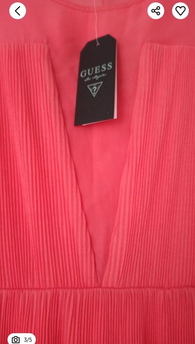 Elegancka sukienka, obłędny kolor Guess Nowa