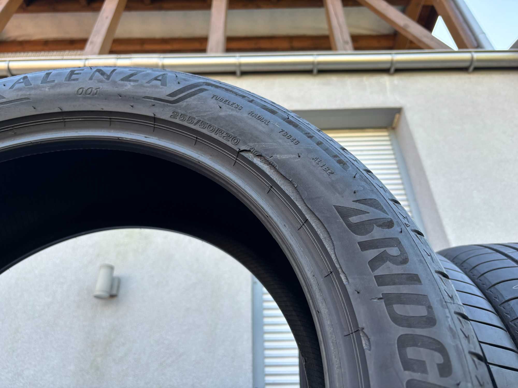 4szt letnie 255/50R20 Bridgestone 7,2mm 2022r bieżnik jak nowe! L4078