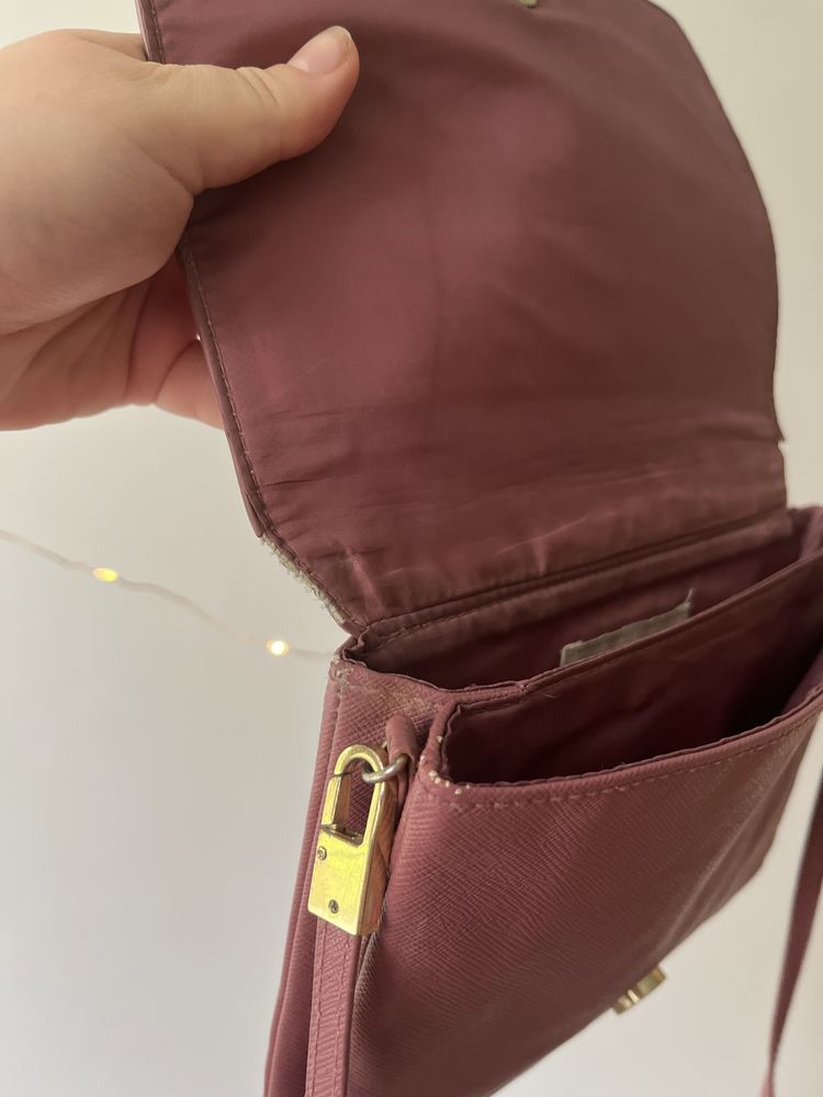 Torebka na ramię różowa H&M