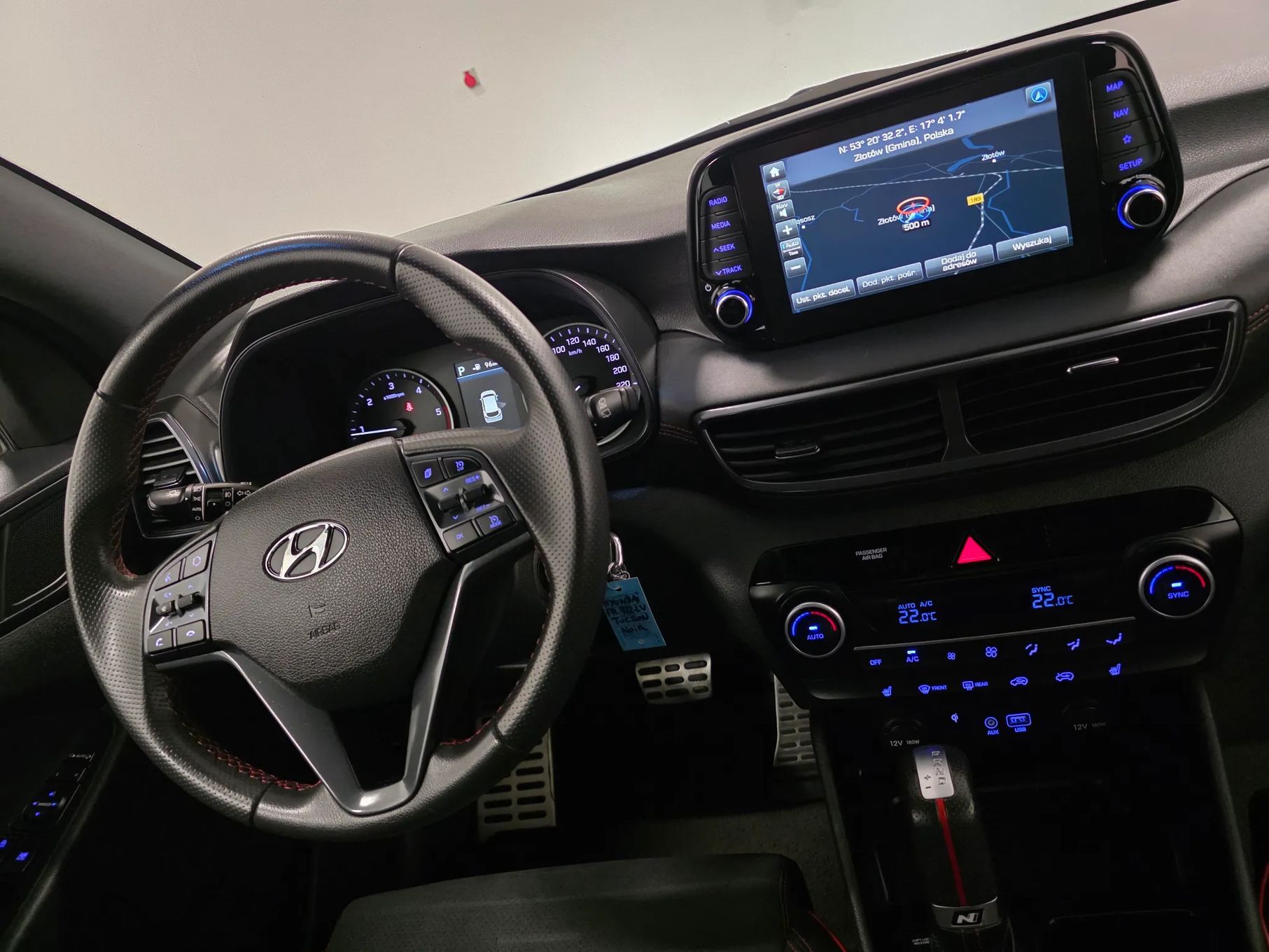 Hyundai Tucson 136KM 4X2 N-Line led Matrix Convers Alu PDC Navi DVD Skóry Kamera