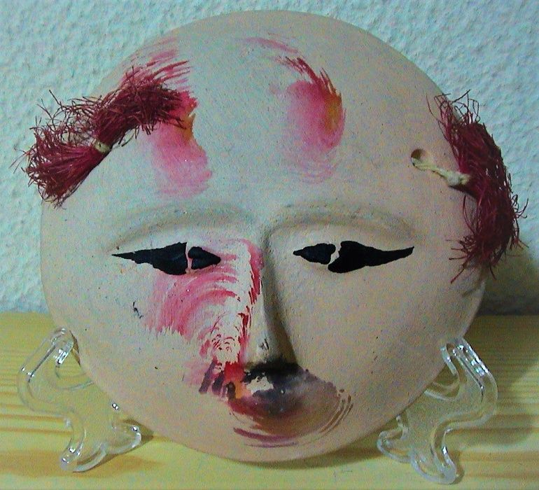 MÁSCARA-Peça única de artesanato-Anos 70.