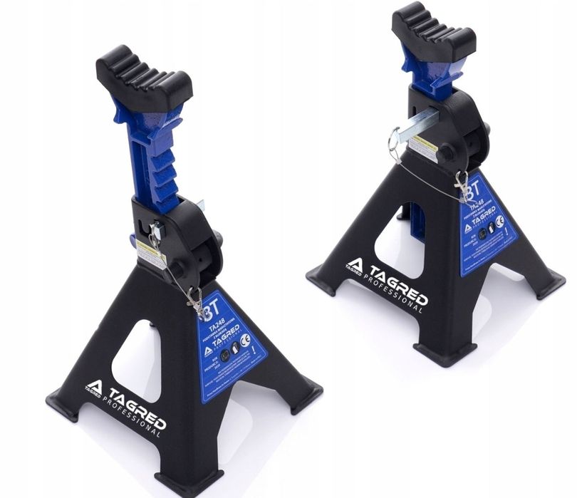 Solidane Kobyłki Podstawki Podpora Samochodowe Warsztatowa z Bloką 3T