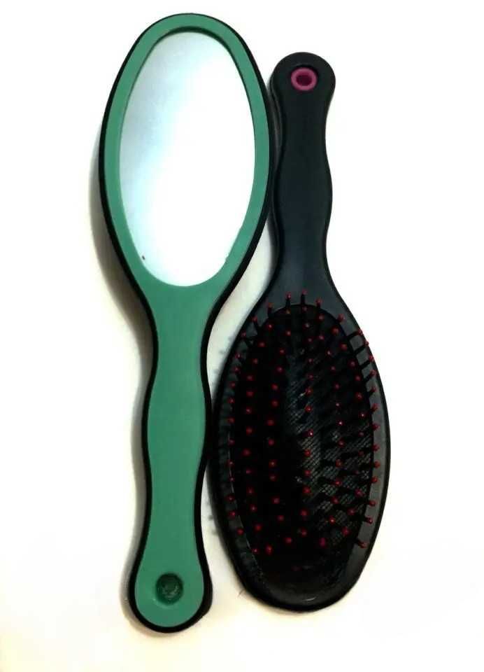 Щетка - расческа для волос массажная с зеркалом