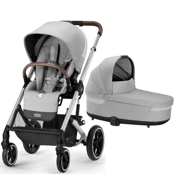 Коляска Cybex Balios S Lux Silver 2 в 1 Lava Grey