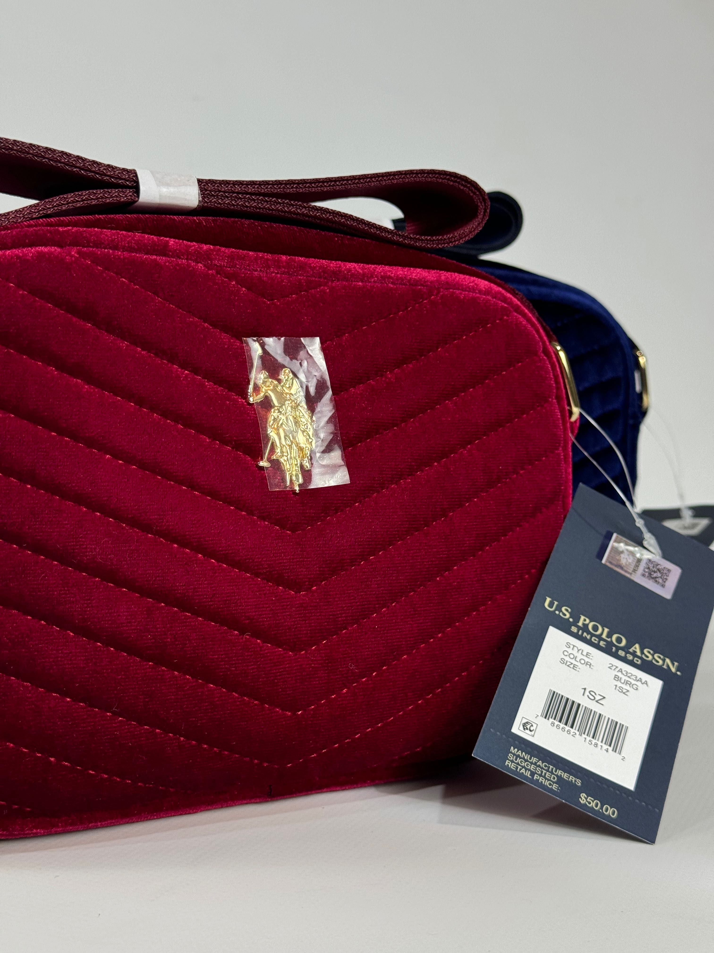 Жіноча бархатна сумка кросбоді Crossbody U.S. POLO ASSN. Оригінал