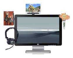 Monitor HP w2207h gratis 2 zestawy HP Easy Clip. 1680x1050, pivot, usb
