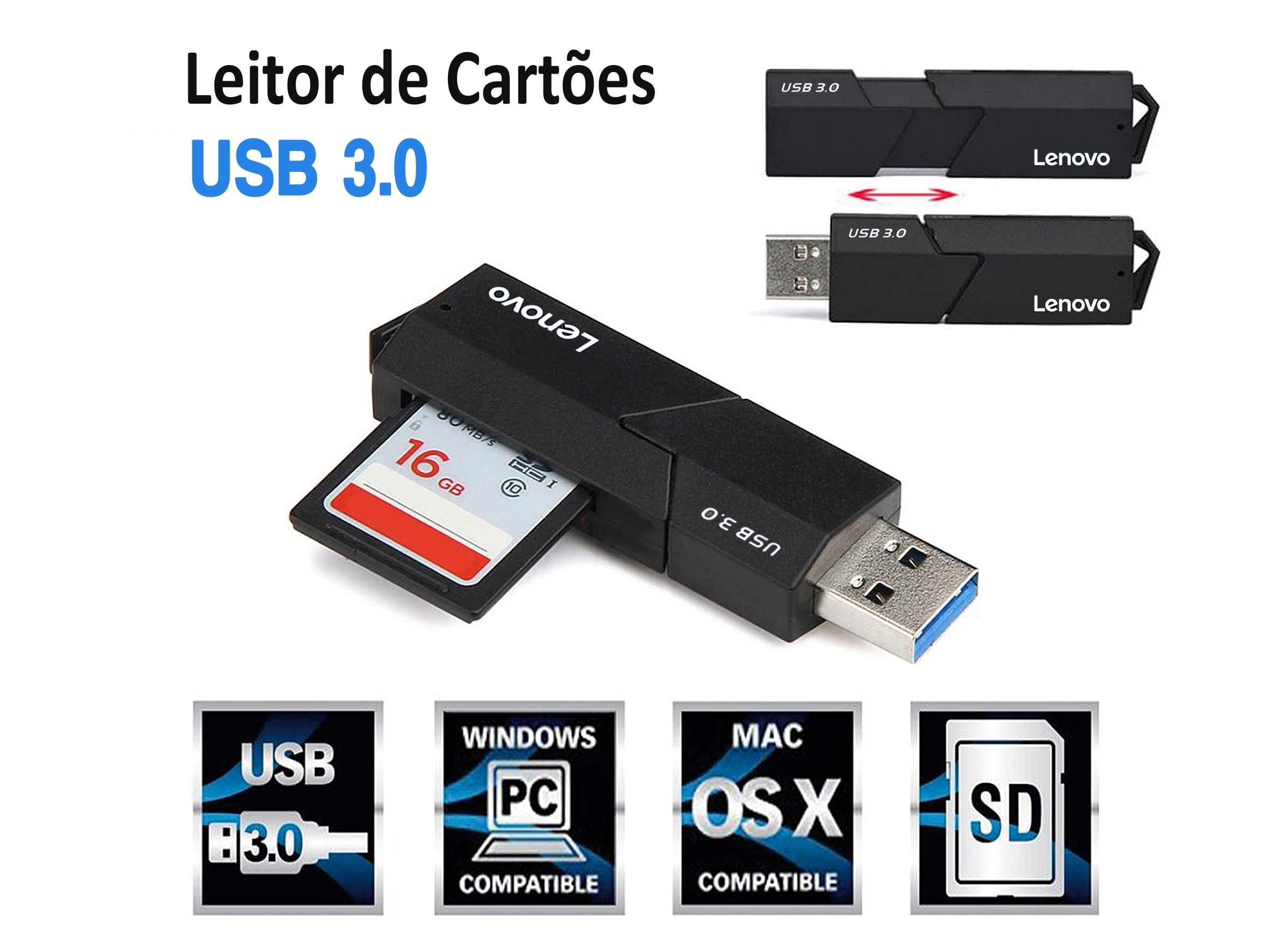Leitor de cartões Lenovo USB 3.0 para micro SD SDXC TF