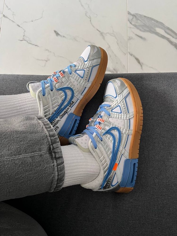 Кросівки Nike Air Rubber Dunk Off- White University Blue(Біло-Сині),на