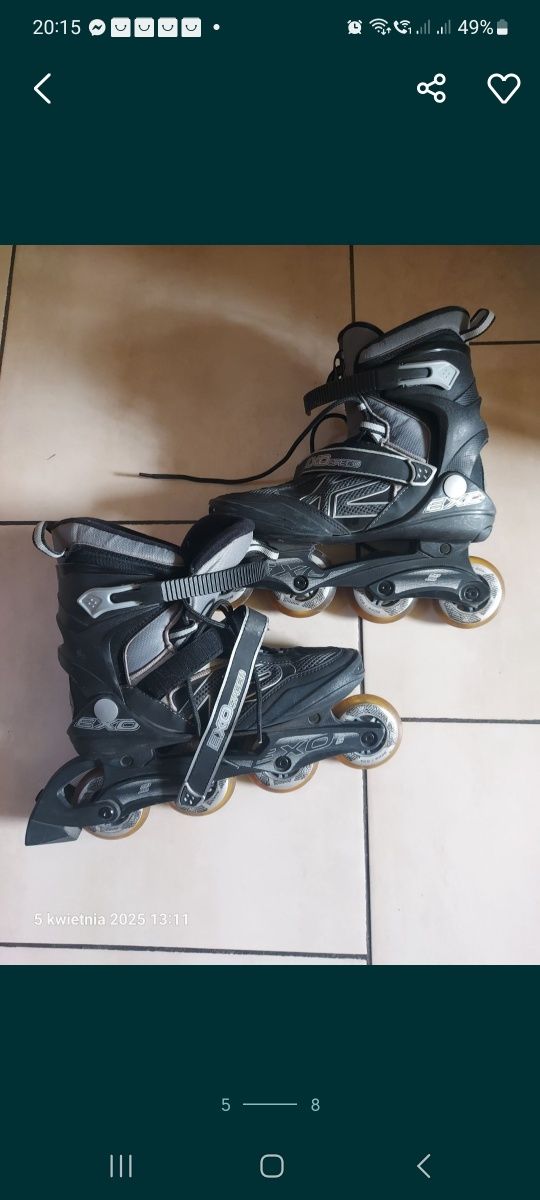 Rolki K2 Exo Speed r. 27,5 cm. Duże kółka 80mm Eu 42,5 - 43