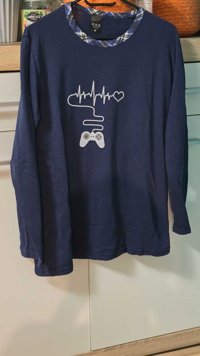 Piżama męska granatowa komplet