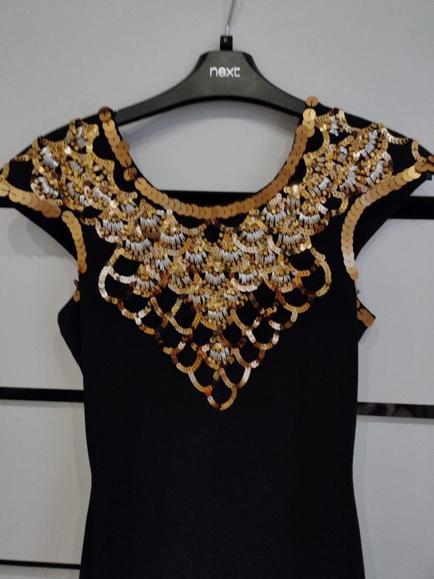 Sukienka mini Pixie lott lipsy London S 36 cekiny cekinami
