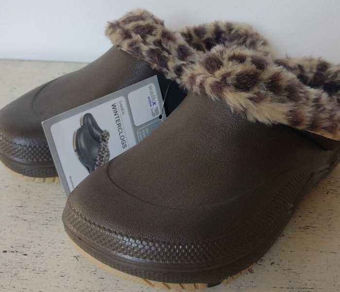 Nowe chodaki kapcie z futerkiem jak crocs r. 37