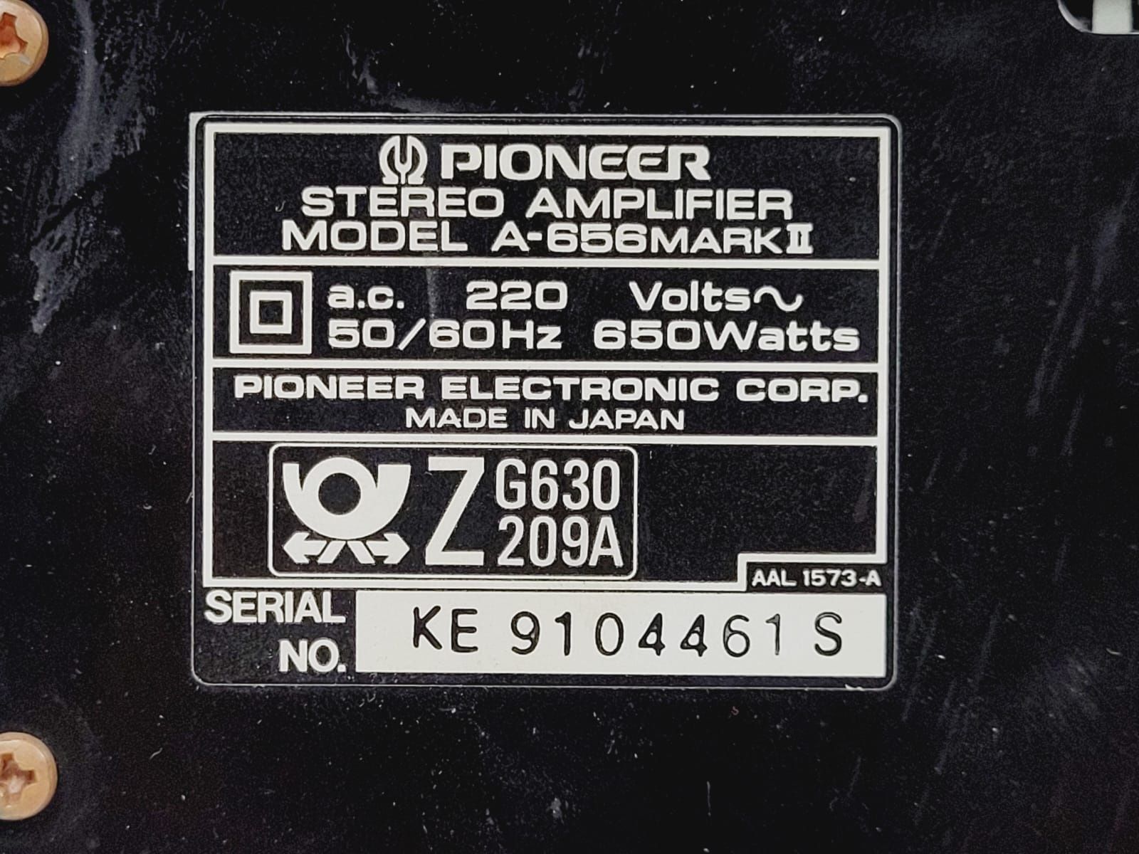 Piękny Pioneer A 656 MK II Wzmacniacz Japan Solidy ciezki Dobór Audio