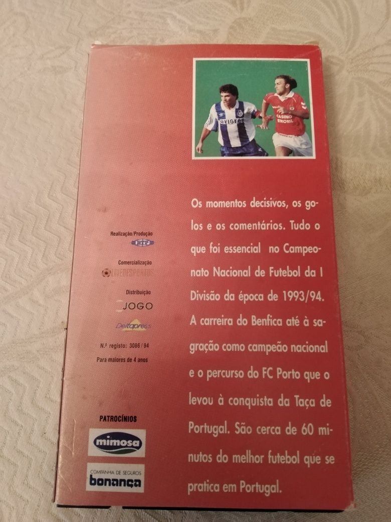 Campeonato Nacional de Futebol 1993 /1994 Cassete de Vídeo VHS