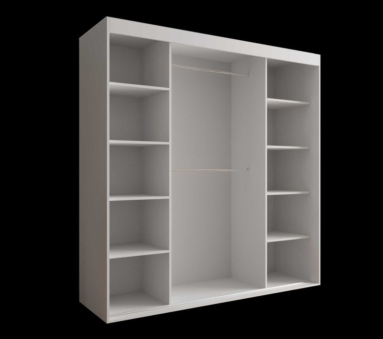 Szafa WYSYŁKA OD 3 DNI BIAŁY CRAFT 3 Drzwiowa 180 CM Lustro OTARIO