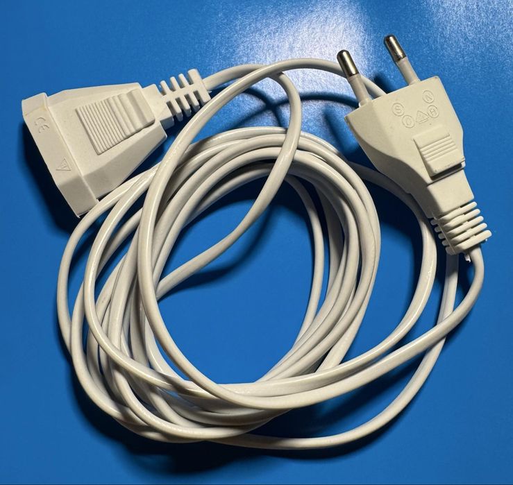 Kabel / Przedłużacz 3m Bialy Idealny  do lampek choinkowych,  Telefonu