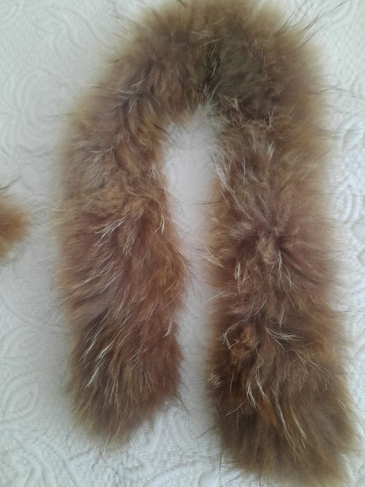 Obszycie do kaptura z naturalnego jenota