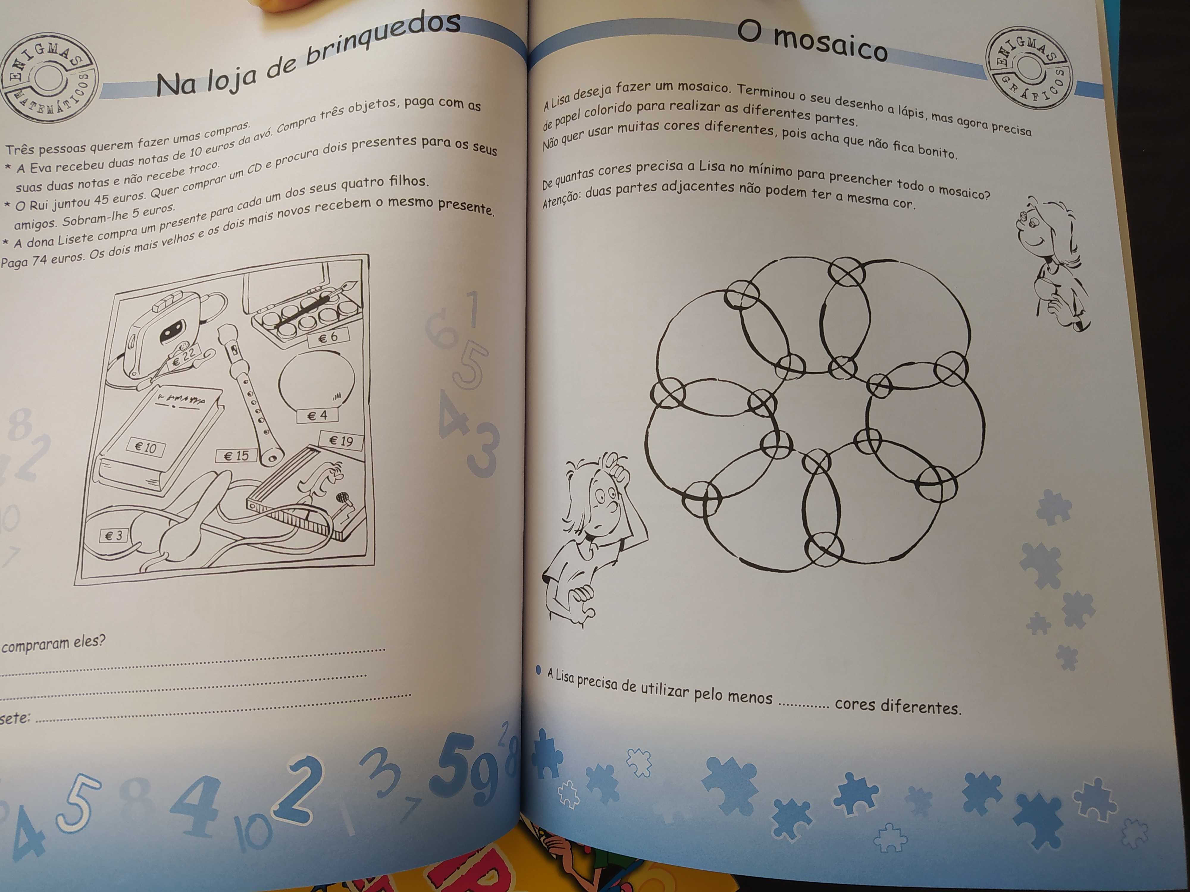Livros com passatempos matemáticos - NOVO