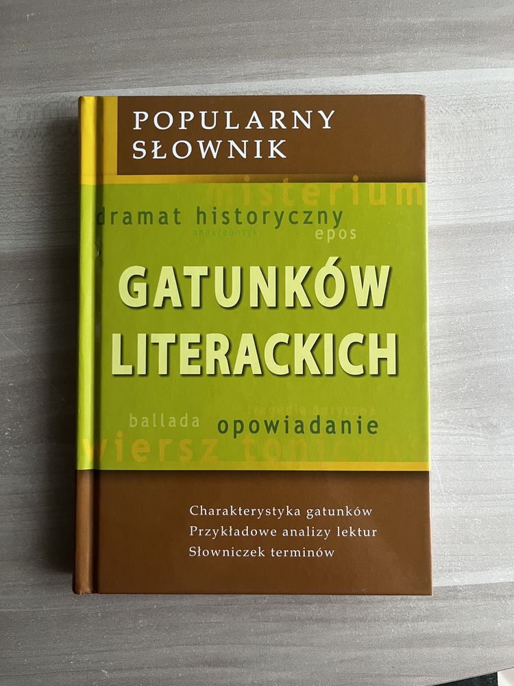 słownik gatunków literackich popularny słownik