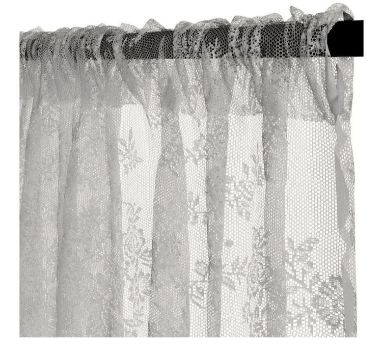 Dwie szare firanki firmy Jysk,140x150 cm.