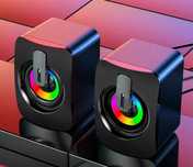 Głośniki komputerowe PC Sound Box RGB Mikrofon stereofoniczny HIFI USB