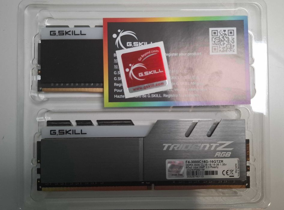 Pamięć RAM G.Skill TridentZ RGB DDR4 16GB (2x8) 3000 CL16