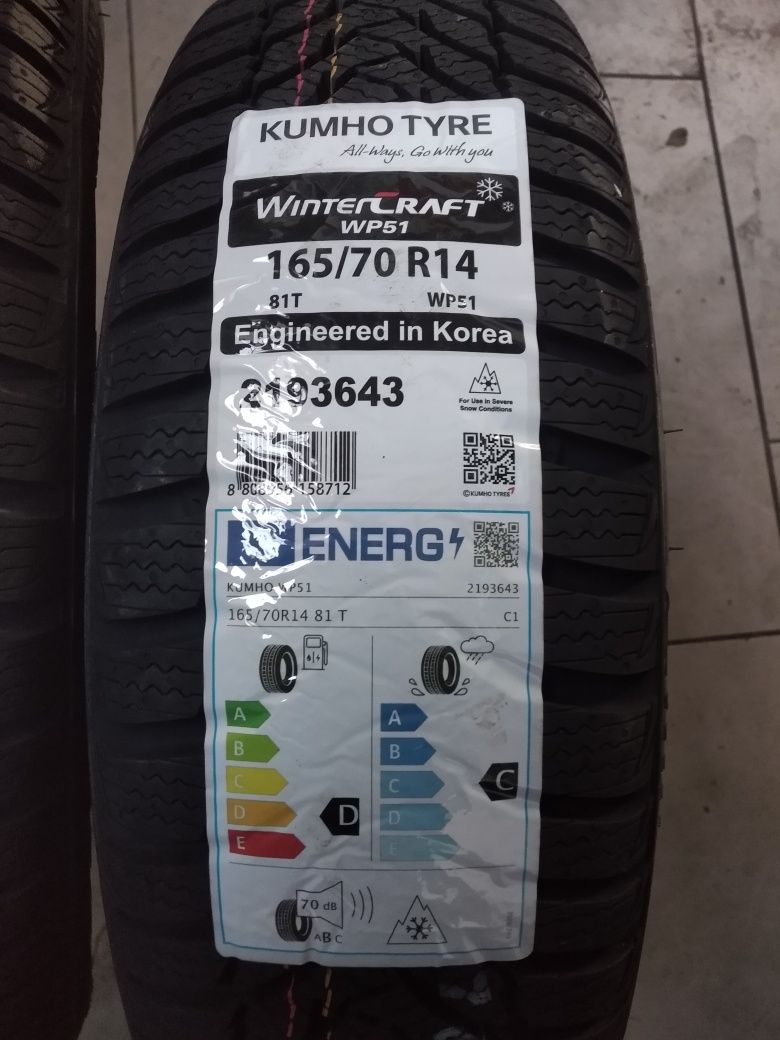 Nowe opony zimowe Kumho 165/70R14. MONTAŻ GRATIS !!!