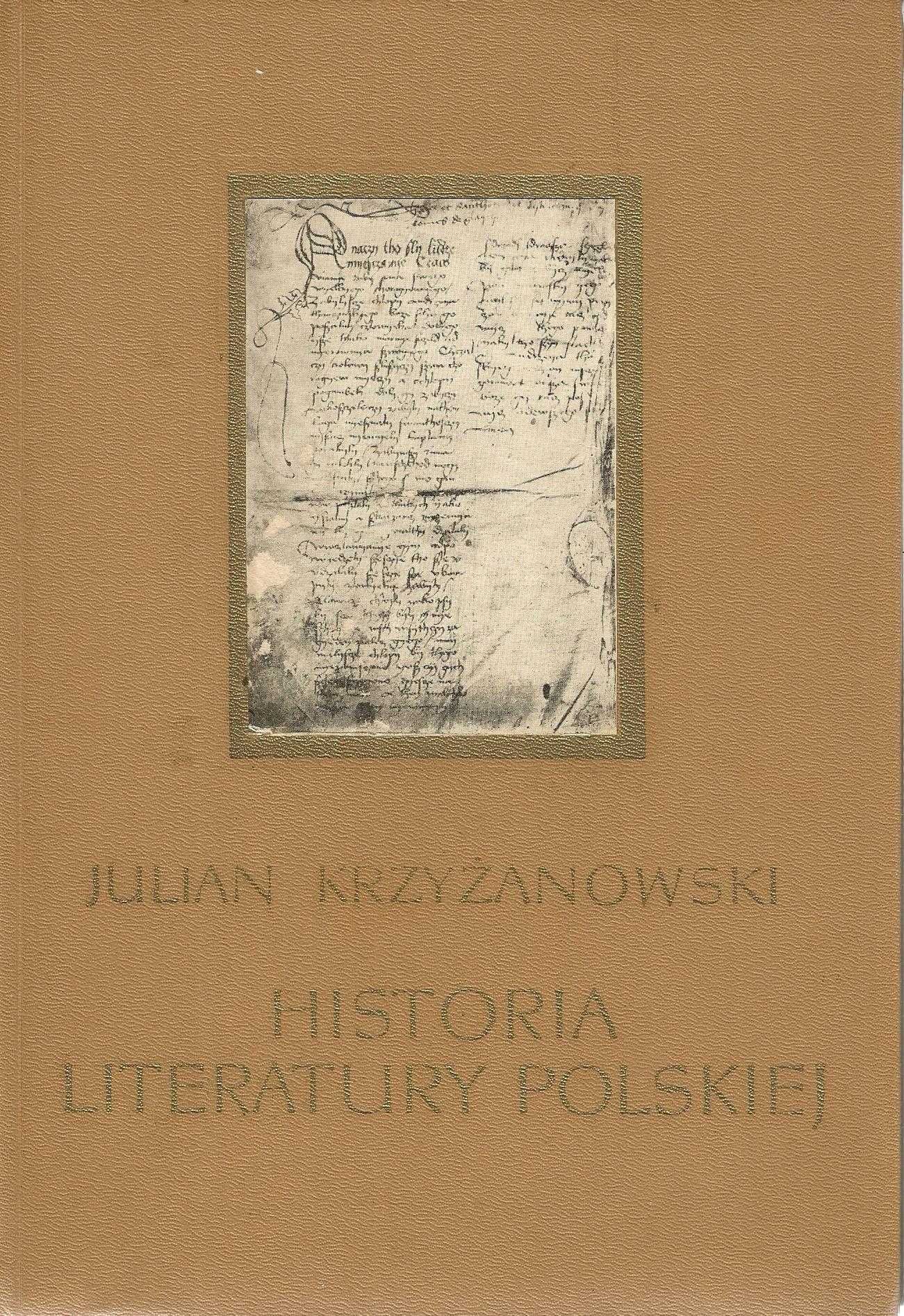 Krzyżanowski Historia literatury polskiej alegoryzm preromantyzm