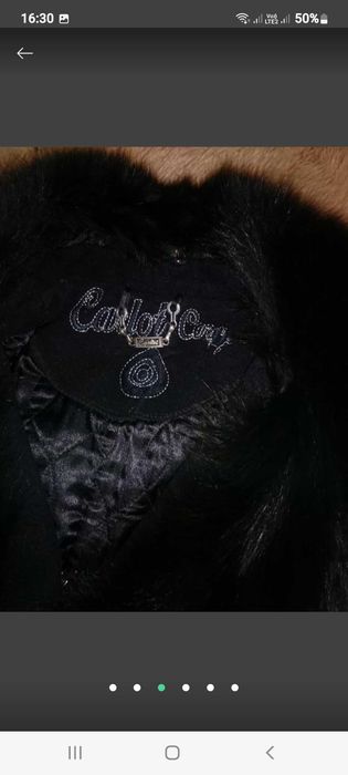 Пальто жіноче, шерсть, натуральне хутро