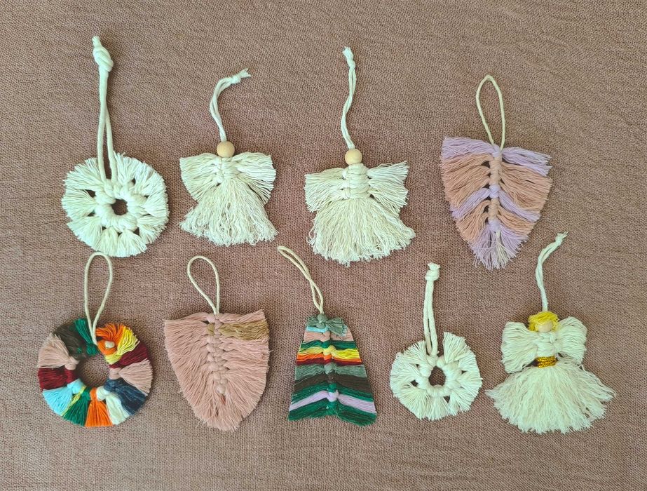 Різдвяні новорічні набори макраме подарунок ялинкові прикраси